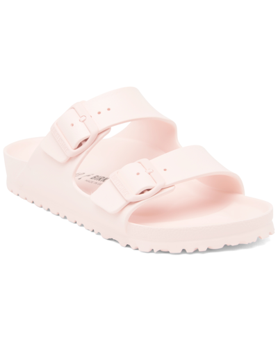 Birkenstock Arizona Stealth Buckle Eva Slide Sandal In Light Rose