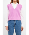English Factory Rib Sweater Vest In Purple