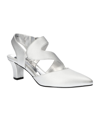 Easy Street Venue Womens Satin Pumps Dance Heels In Silver