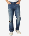 LUCKY BRAND MEN'S 363 DISTRESSED TAPER STRAIGHT STRETCH JEANS