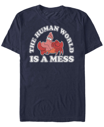 Fifth Sun Men's Worlds A Mess Short Sleeve Crew T-shirt In Navy