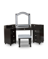 Furniture Of America Urman Obsidian 3-piece Vanity Set In Gray