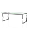 Furniture Of America Meiland Glass Top Coffee Table In Gray