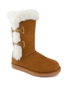 Juicy Couture Koded Womens Faux Suede Slip On Winter & Snow Boots In Brown