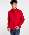 Calvin Klein Men's Sherpa Lined Classic Soft Shell Jacket In Red