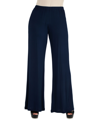 Shop 24seven Comfort Apparel Women's Palazzo Pants In Blue