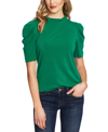 Cece Puff-sleeve Top In Green