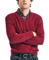 Nautica Men's Navtech Performance Classic-fit Soft V-neck Sweater In Red