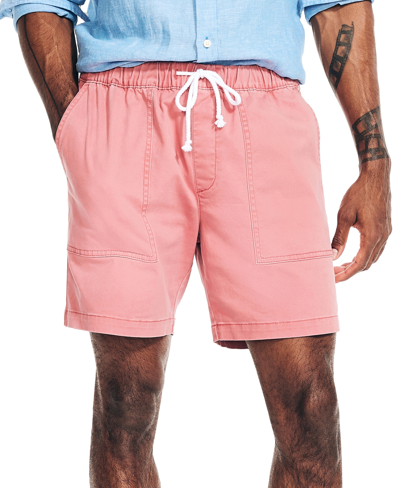 Nautica Men's 7" Pull-on Drawstring Boardwalk Shorts In Red