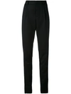 Saint Laurent Tapered High-waist Trousers In Black