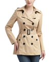 Kimi & Kai Women's Noa Water-resistant Shell Trench Coat In Tan/beige