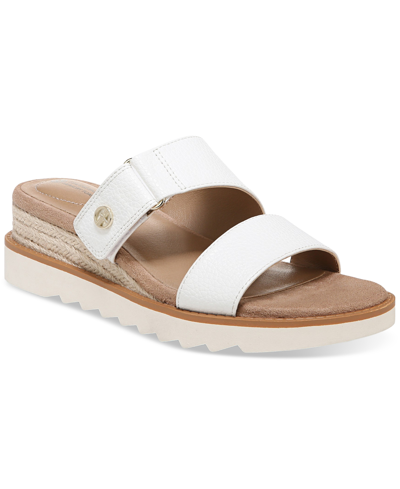 Giani Bernini Women's Bryerr Memory Foam Double Band Wedge Sandals, Created For Macy's In Ivory/cream