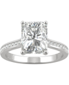 Charles & Colvard Moissanite Radiant Engagement Ring (2-7/8 Ct. T.w. Dew) In 14k White Gold In White