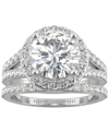 Charles & Colvard Moissanite Bridal Set (3-5/8 Ct. T.w. Diamond Equivalent) In 14k White Gold In White
