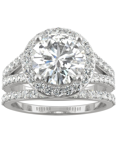 Charles & Colvard Moissanite Bridal Set (3-5/8 Ct. T.w. Diamond Equivalent) In 14k White Gold