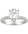 Charles & Colvard Moissanite Pear Engagement Ring (2-3/8 Ct. T.w. Dew) In 14k White Gold In White