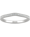 CHARLES & COLVARD MOISSANITE V-SHAPE WEDDING BAND (1/5 CT. T.W. DEW) IN 14K WHITE GOLD