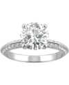 Charles & Colvard Moissanite Knife-edge Engagement Ring (2-1/4 Ct. T.w. Dew) In 14k White Gold In White