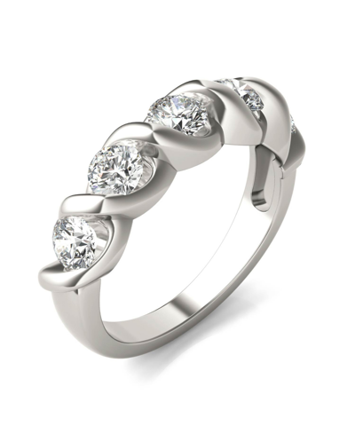 Charles & Colvard Moissanite Bypass Band 1-1/6 Ct. T.w. Diamond Equivalent In 14k White Or Yellow Gold In White Gold