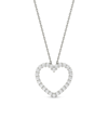 Charles & Colvard Moissanite Heart Pendant 3/8 Ct. T.w. Diamond Equivalent In 14k White Gold In Gold