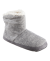 ISOTONER SIGNATURE WOMEN'S MICROSUEDE AND HEATHERED KNIT MARISOL BOOT SLIPPER, ONLINE ONLY