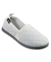 Isotoner Signature Quilted Memory Foam Microterry Slip On Slippers In Gray