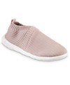 Isotoner Signature Zenz From Isotoner Women's Recycled Sport Knit Bootie Slippers In White