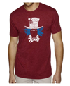 La Pop Art Mens Premium Blend Word Art T-shirt - The Mad Hatter In Red