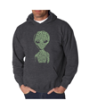 La Pop Art Men's Word Art Hoodie - Area 51 In Gray