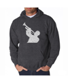 La Pop Art Men's Word Art Hoodie - All Time Jazz Songs In Gray