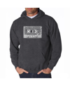 La Pop Art Men's Word Art Hooded Sweatshirt - The 80's In Gray