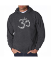 La Pop Art Men's Word Art Hooded Sweatshirt - Om Symbol In Gray