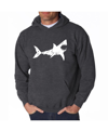La Pop Art Men's Word Art Hooded Sweatshirt - Bite Me In Gray