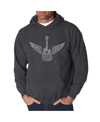 La Pop Art Men's Word Art Hooded Sweatshirt - Amazing Grace In Gray