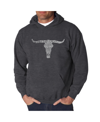 La Pop Art Men's Word Art Hooded Sweatshirt - Outlaws In Gray