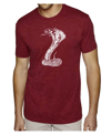La Pop Art Men's Premium Word Art T-shirt - Types Of Snakes In Red