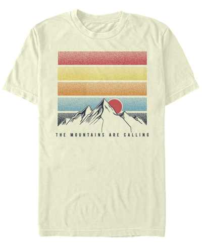 Fifth Sun Men's Mountains Calling Short Sleeve Crew T-shirt In Natural
