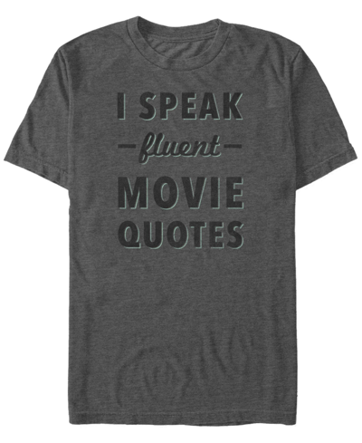 Fifth Sun Men's Fluent-in Short Sleeve Crew T-shirt In Charcoal Heather