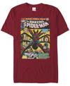 Fifth Sun Men's Spidey Cover Short Sleeve Crew T-shirt In Red