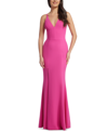 Dress The Population Iris High-slit Evening Gown In Pink