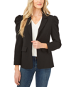 Cece Puff Shoulder Ponte Blazer In Black