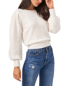 1.state Variegated Cables Crewneck Sweater In White