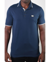 MEMBERS ONLY MEN'S BASIC SHORT SLEEVE SNAP BUTTON POLO WITH US FLAG LOGO
