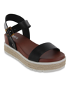 Mia Kalani Womens Slingback Elastic Strap Espadrilles In Black
