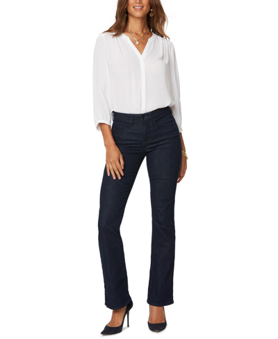 Nydj Barbara Bootcut High-rise Tummy-control Denim Jeans In Blue
