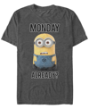 Fifth Sun Minions Men's Bob Monday Already Short Sleeve T-shirt In Gray