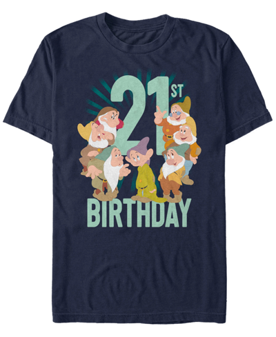 Fifth Sun Men's Dwarves 21 Birthday Short Sleeve Crew T-shirt In Navy