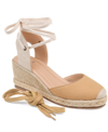 Journee Collection Collection Women's Tru Comfort Foam Wide Width Monte Wedge In Tan/beige