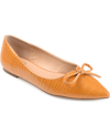 Journee Collection Women's Devalyn Pointed Toe Flats Women's Shoes In Tan/beige