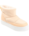 Journee Collection Women's Sethie Platform Cold Weather Puffer Booties In Ivory/cream